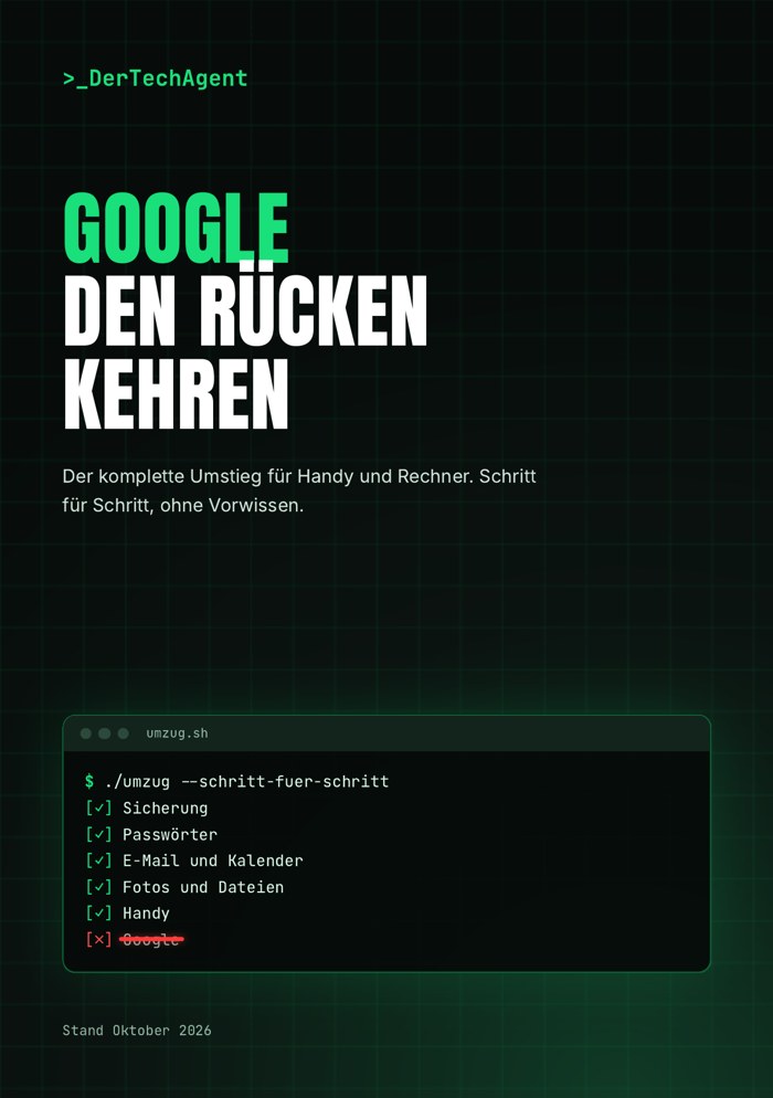 Cover des E-Books „Google den Rücken kehren“